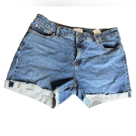 Denizen from Levis Jean Shorts Womens 18 Blue Denim Stretch 5-Pockets Mid-Rise - Picture 1 of 6